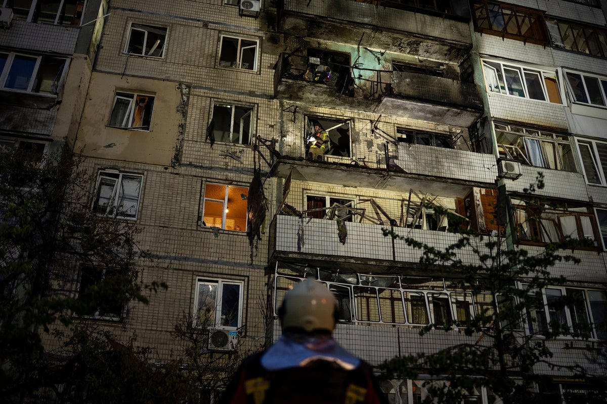 AP PHOTOS: Kyiv comes under large-scale Russian drone and missile attack