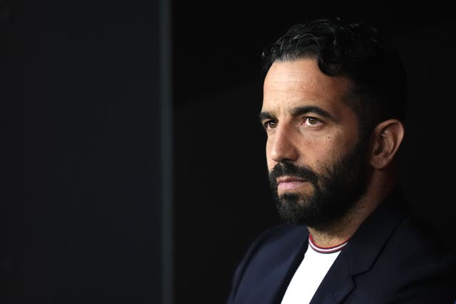 Ruben Amorim would not be drawn on the Manchester United futures of Bruno Fernandes or Alejandro Garnacho (Nick Potts/PA)