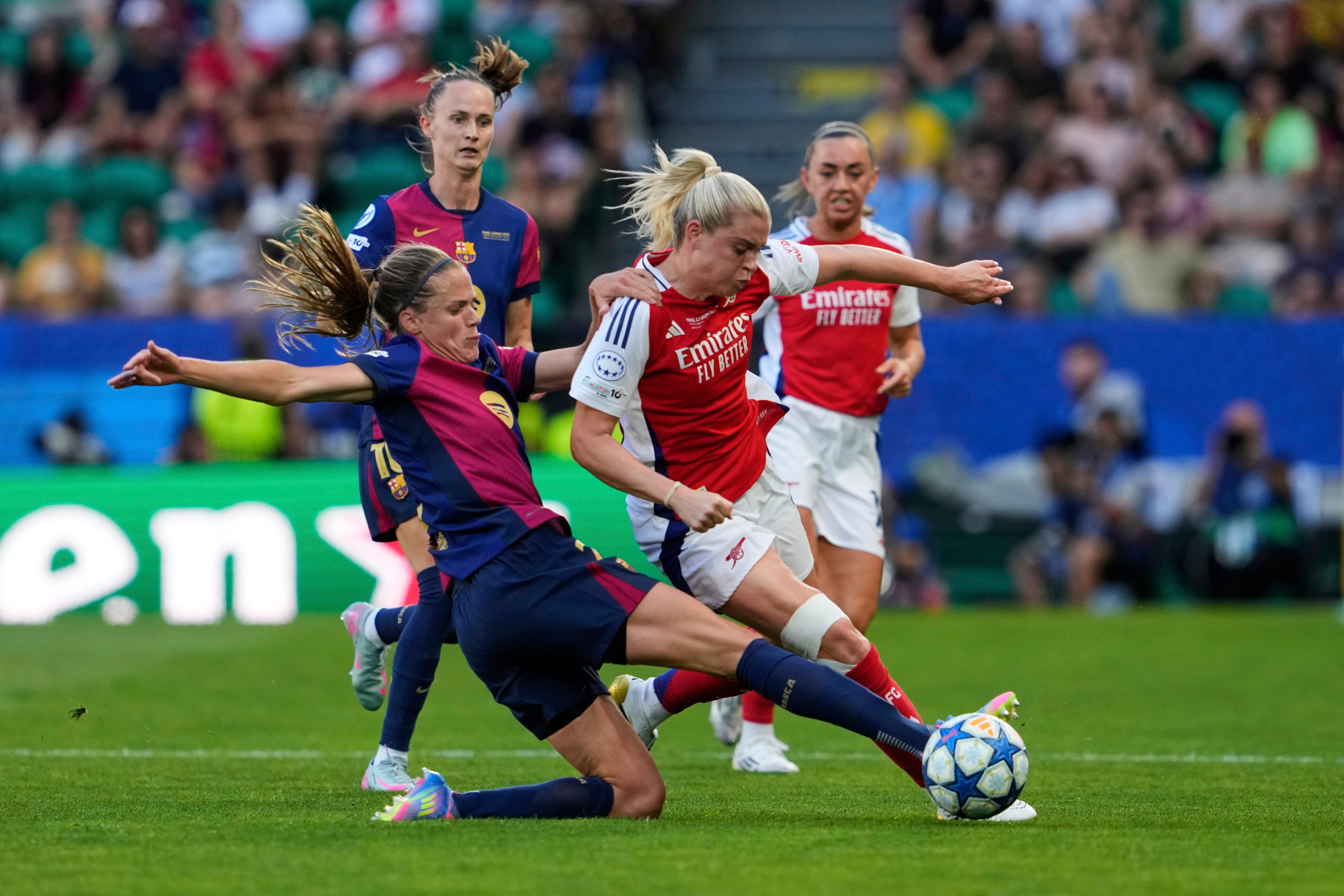 Arsenal came under huge pressure from Barcelona