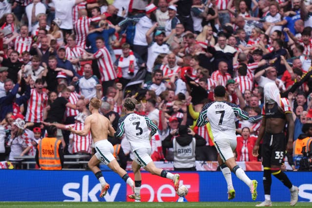 <p>Tommy Watson showed the ecstasy of the Championship with his winner for Sunderland at Wembley last season</p>