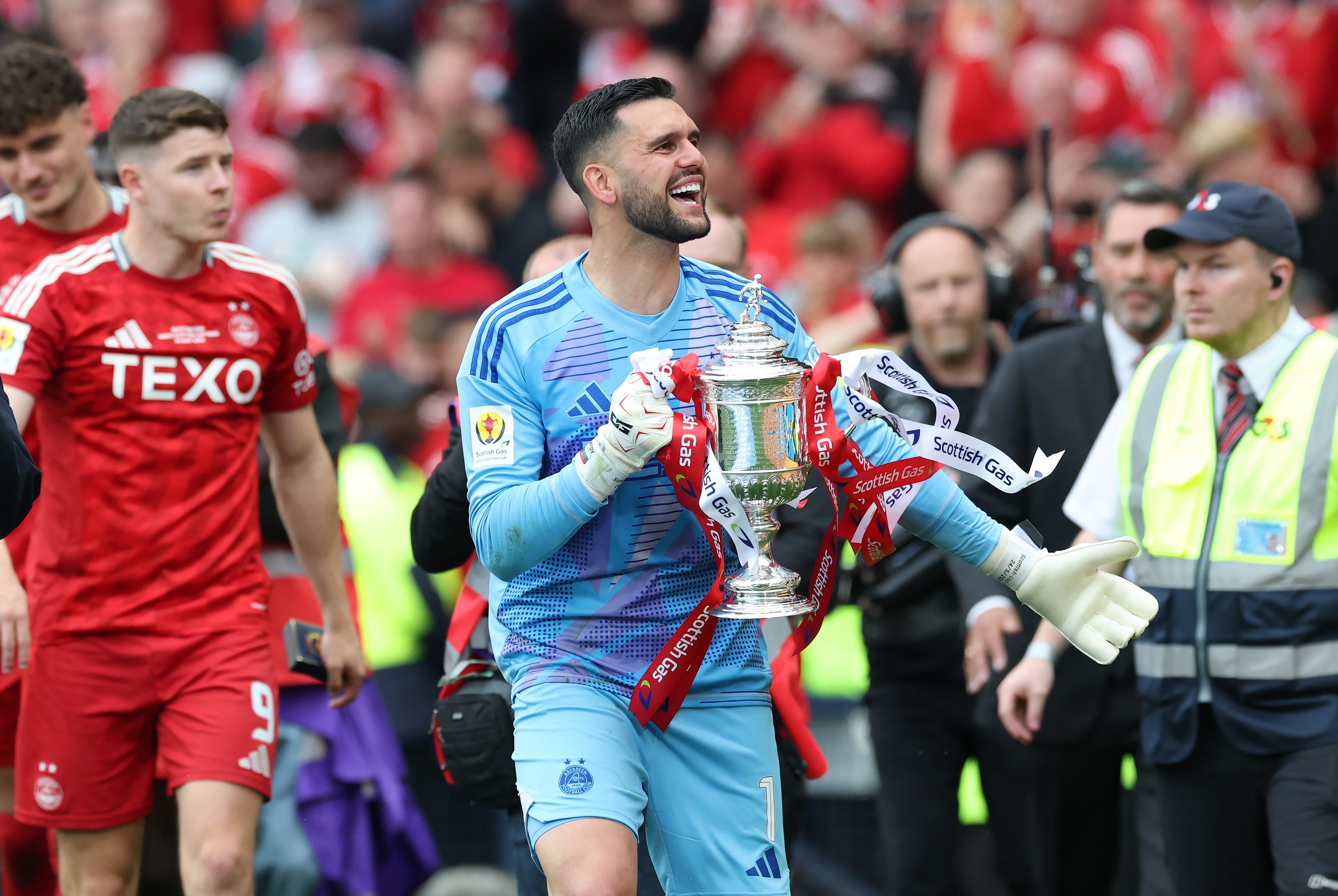 Dimitar Mitov was Aberdeen’s hero with two penalty saves in the shootout