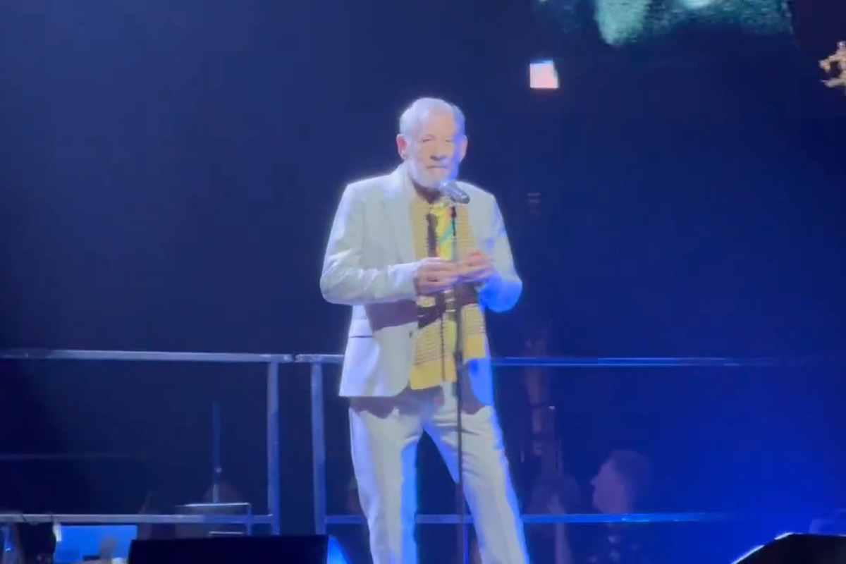 Ian McKellen joins Scissor Sisters live on stage in surprise appearance at London O2 concert