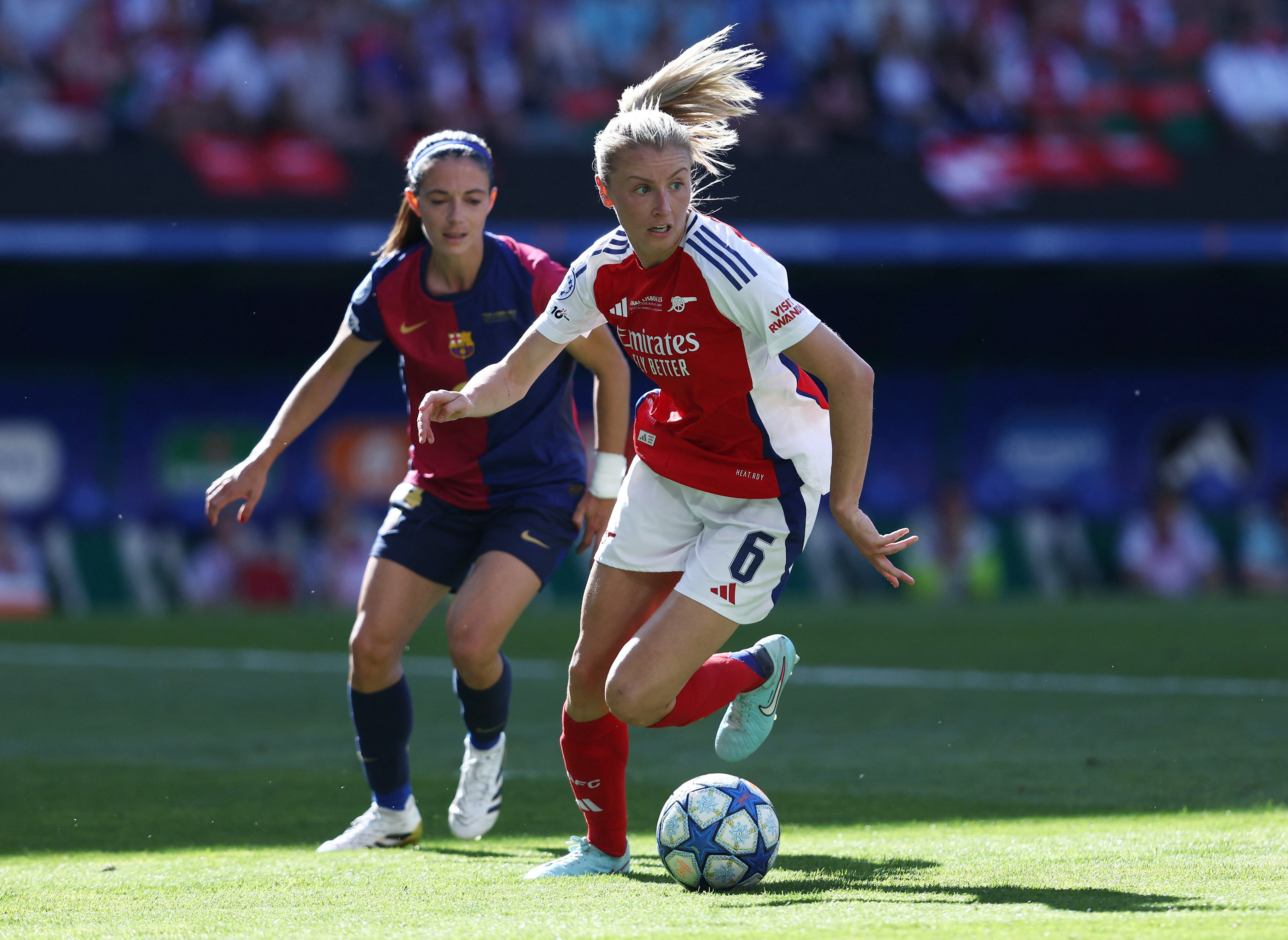 England captain Leah Williamson produced a typically all-action display