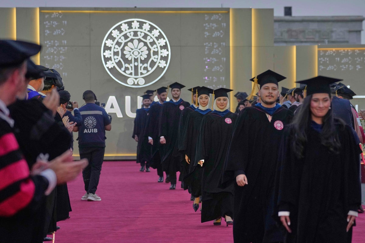 First class graduates from American University of Baghdad, once Saddam's palace