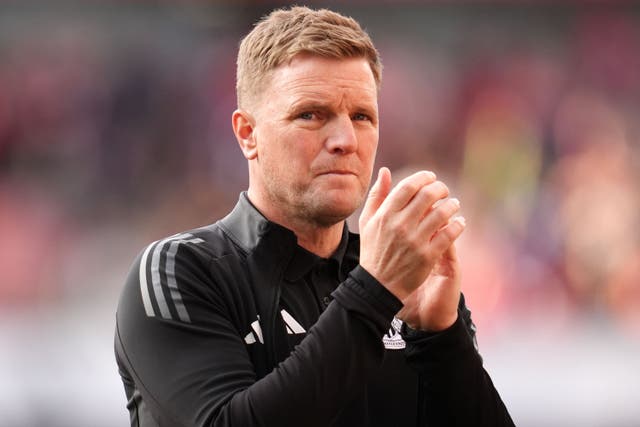 Newcastle boss Eddie Howe was unable to forget about football even while he was battling pneumonia (Adam Davy/PA)