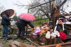 Children among 12 killed after Russia launches largest aerial bombardment of <a class=