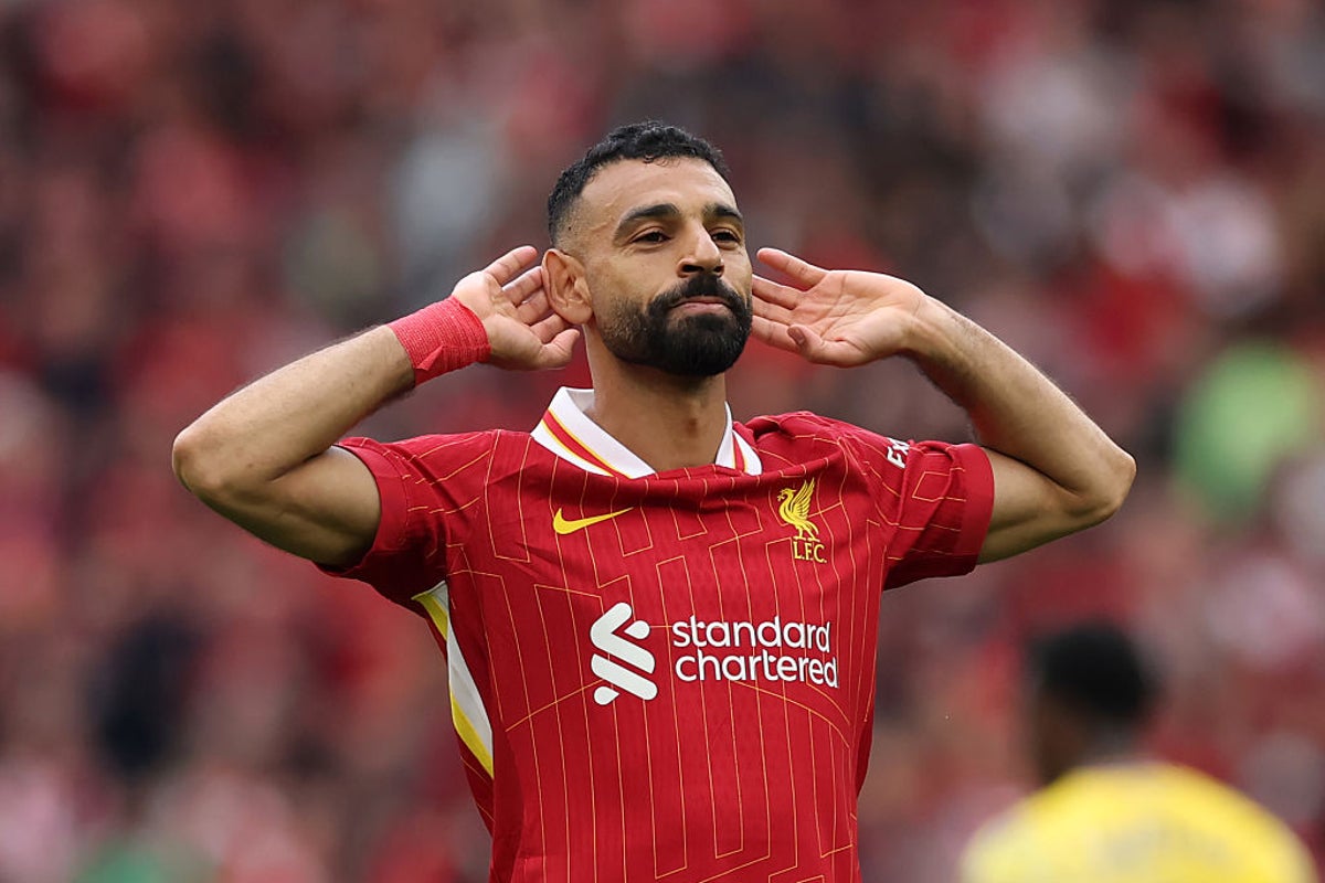 Liverpool vs Crystal Palace LIVE: Mohamed Salah equalises to kickstart party before champions lift trophy at Anfield