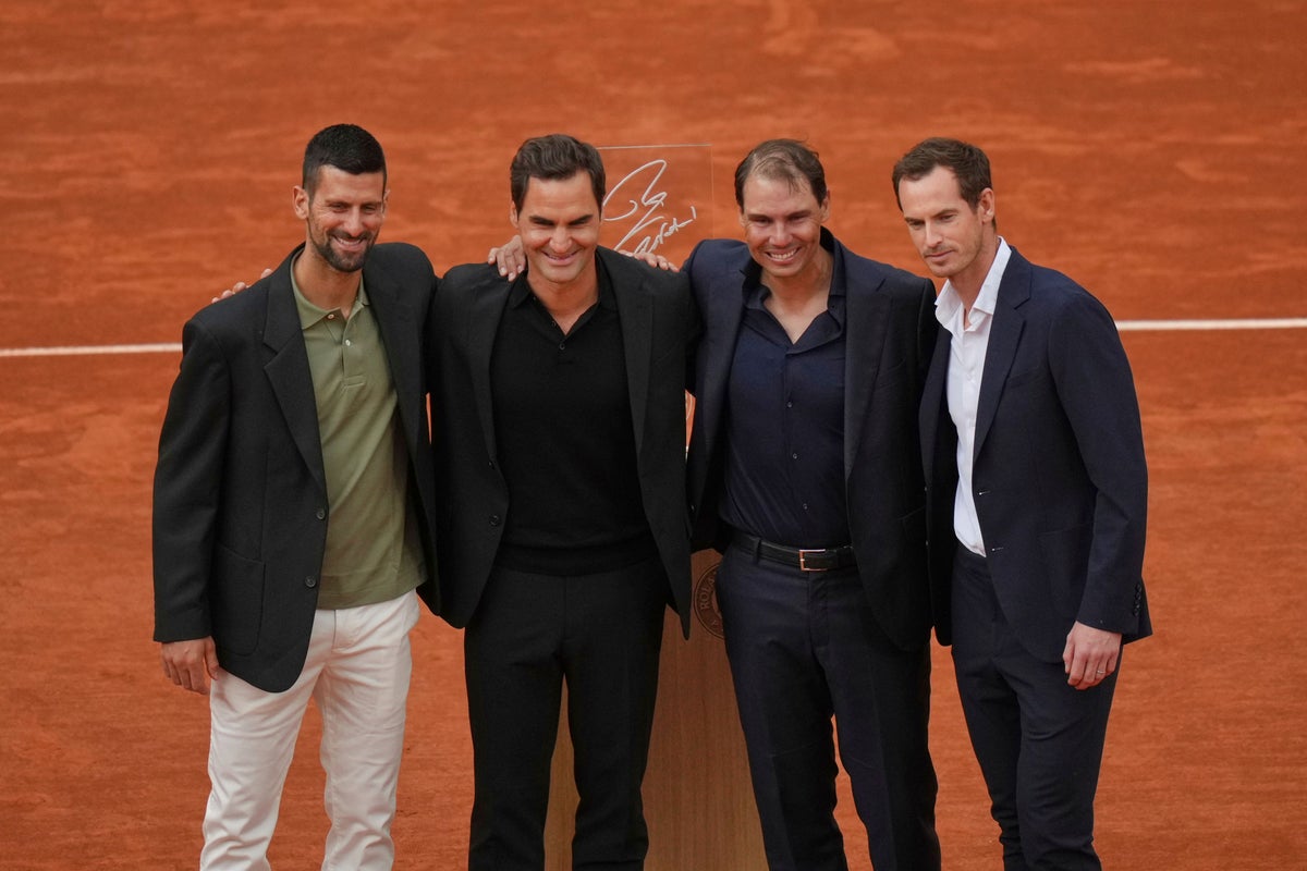 ‘Fab four’ reunited at Roland Garros as Rafael Nadal is honoured
