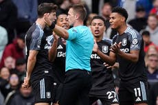Aston Villa file complaint over choice of referee for Man Utd clash