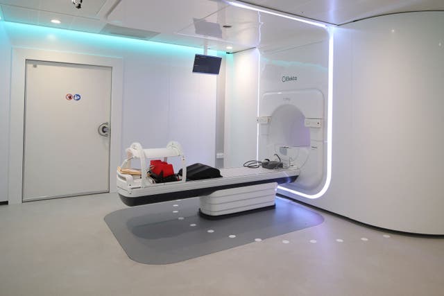 A Magnetic Resonance Linear Accelerator (MR Linac) machine, a machine use for radiotherapy, at the Royal Marsden Hospital in Sutton Surrey (Yui Mok/PA)