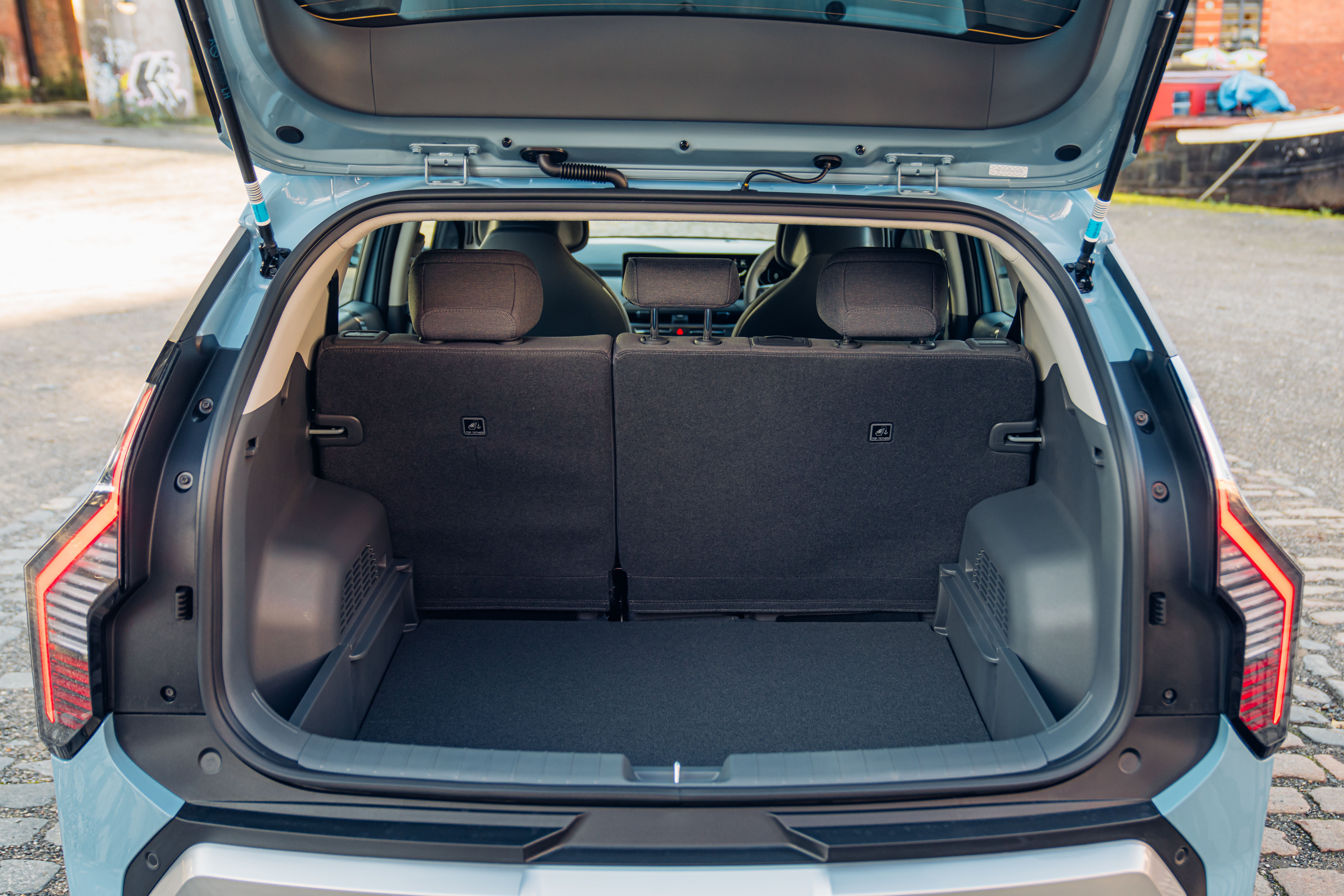The new Kia EV3 gets a big 460-litre boot, while there’s a frunk under the bonnet with an extra 25-litres of space