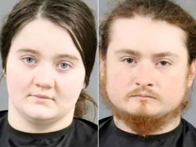 <p>Kayla Renard and Nicholas Foley, of South Carolina, were arrested after their baby was found living in a house with dead animals, feces, and a decomposing goat</p>