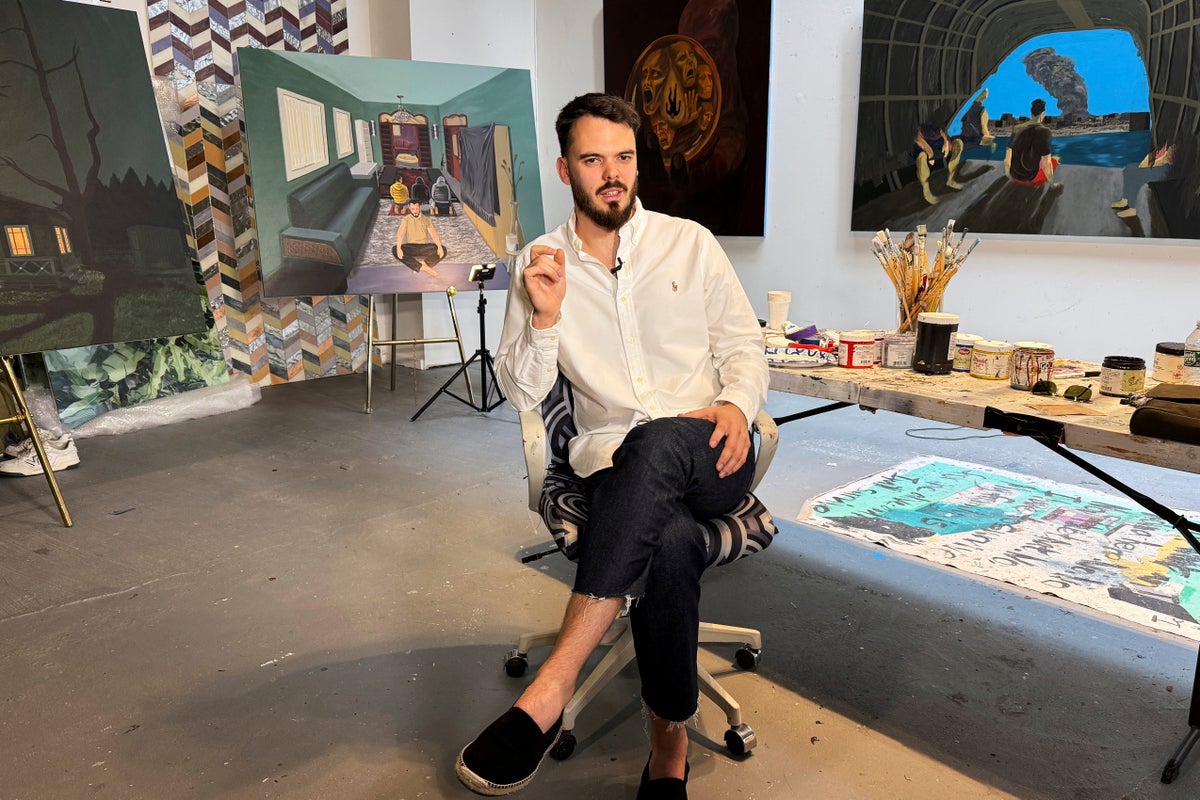 Freed from Hamas captivity, former hostage tells his story through his paintings