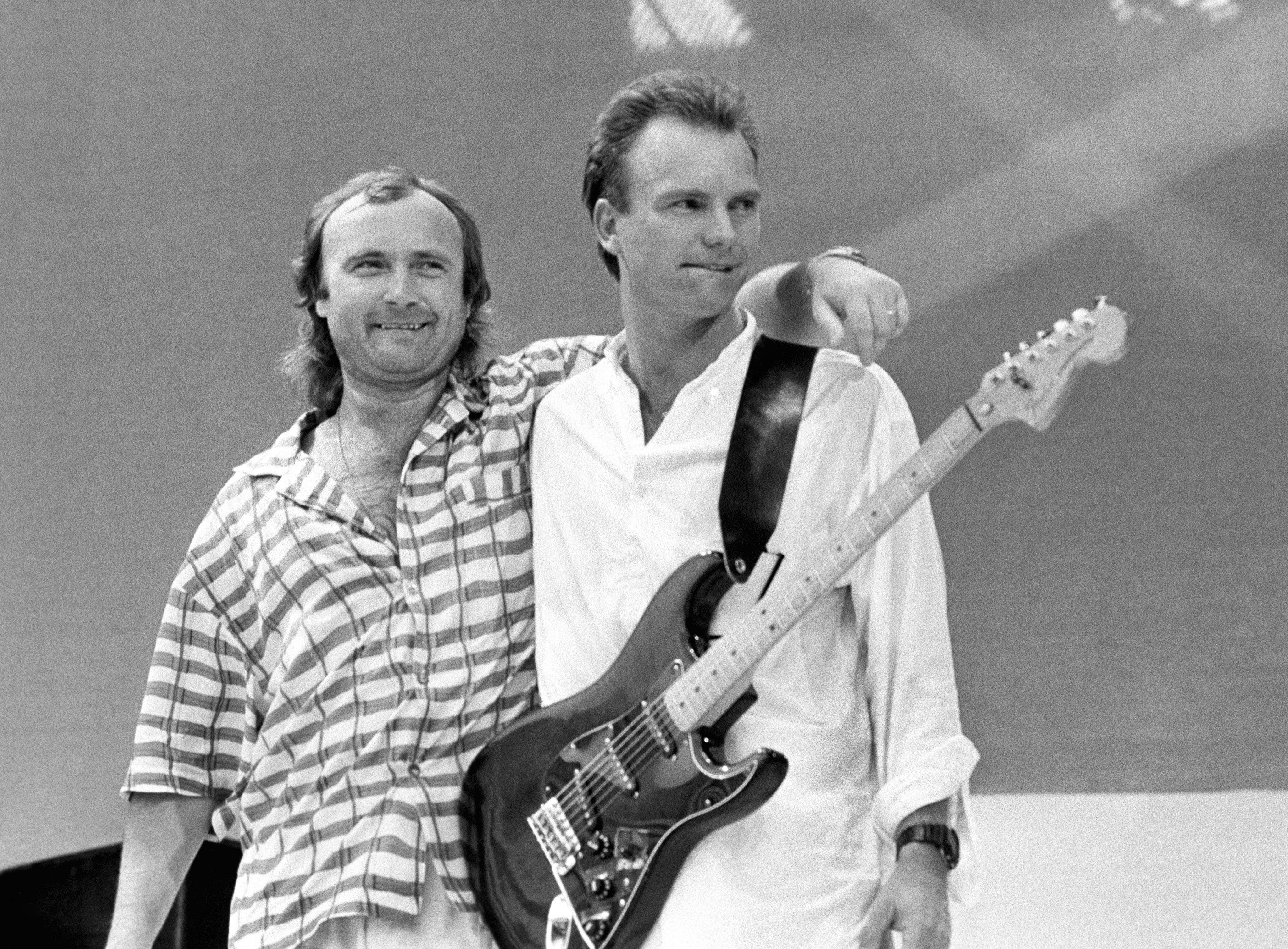 Phil Collins performed in both Live Aid concerts in London and Philadelphia, courtesy of Concorde