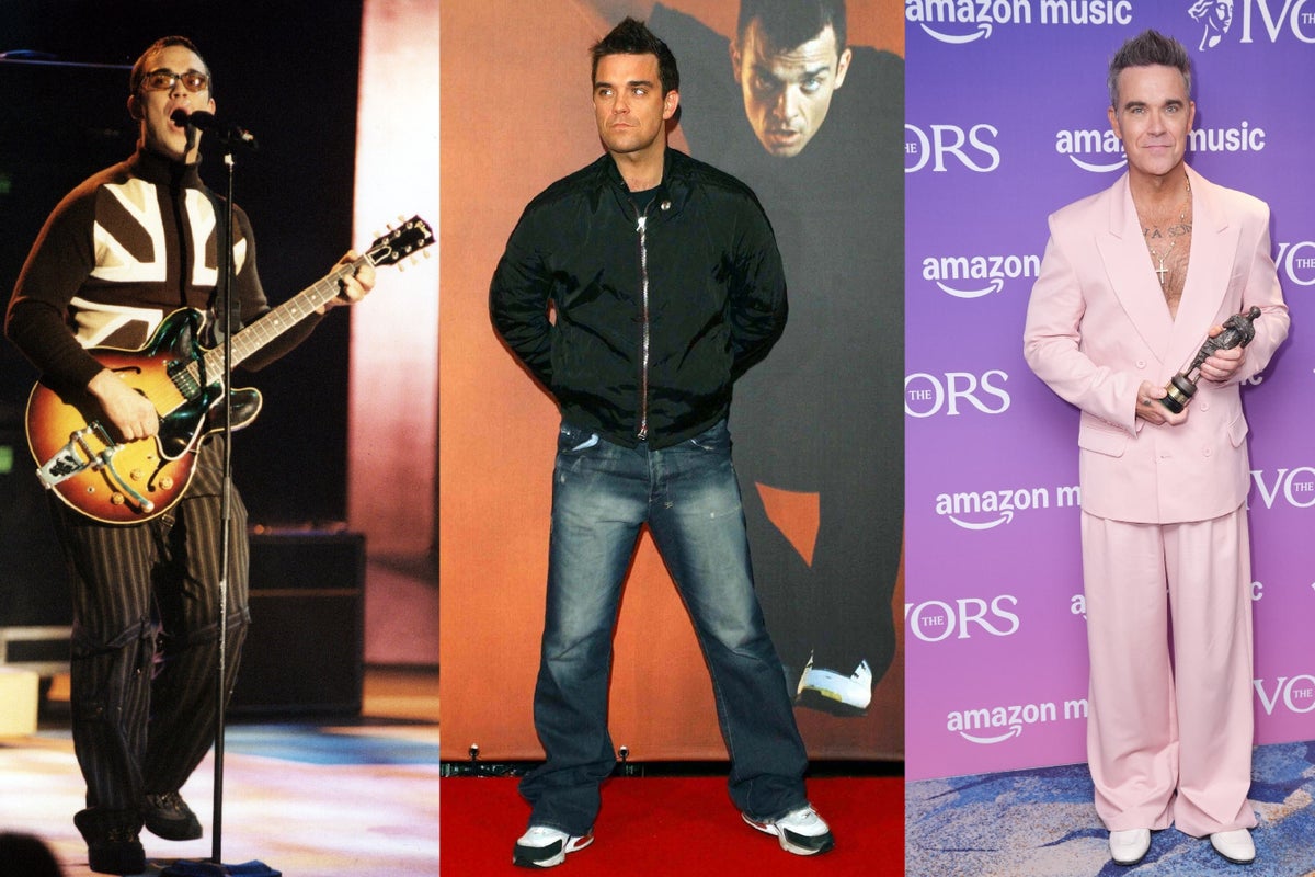 Robbie Williams’ style evolution as he kicks off his UK tour