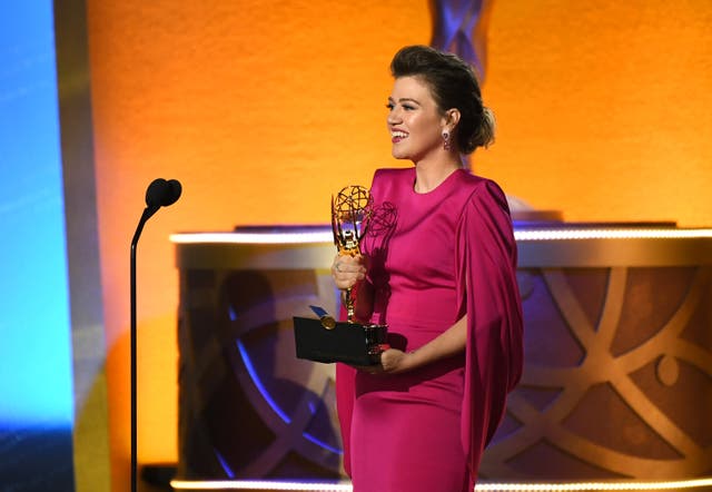 <p>Kelly Clarkson, pictured at the Emmy Awards</p>