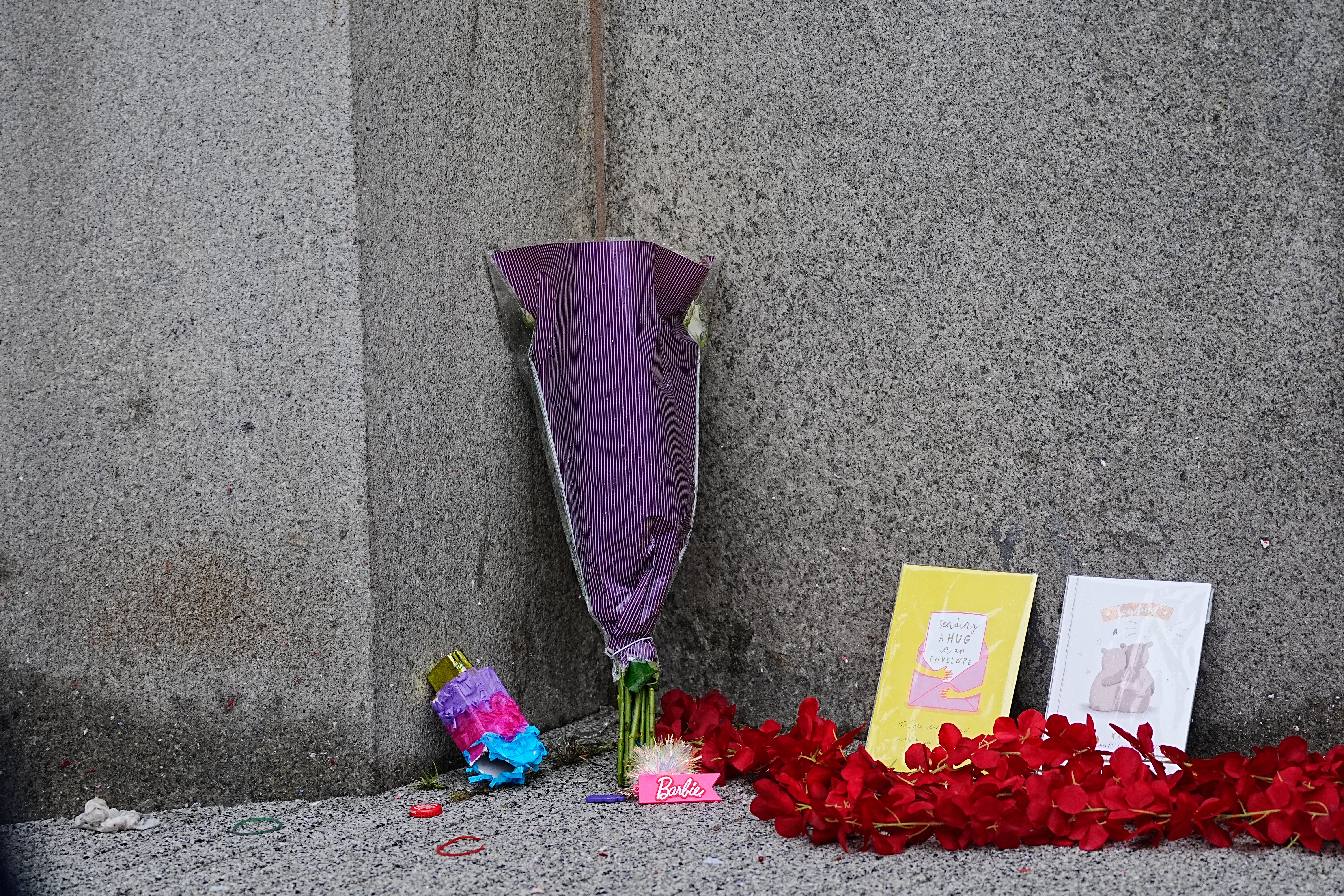 Flowers were released at the scene in Water Street on Tuesday