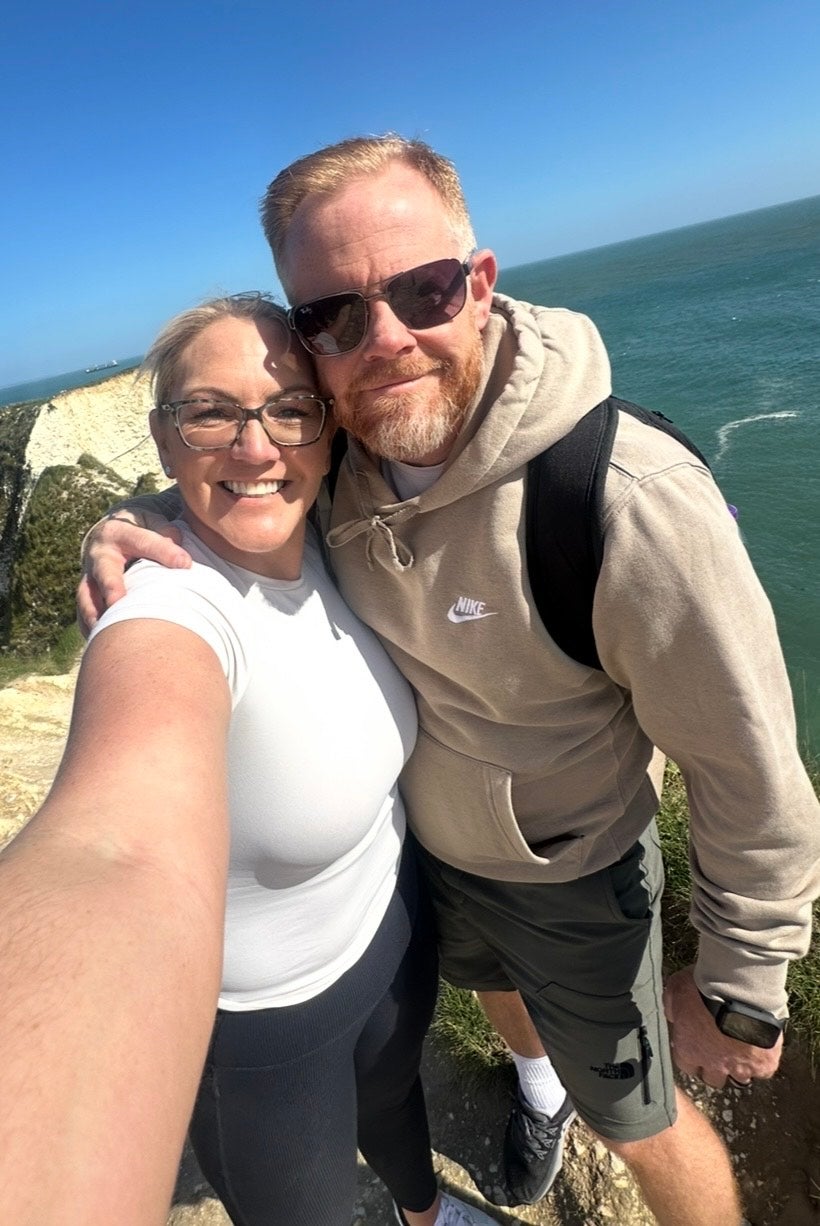 Lindsay and Tyronne on Mother's Day walk to Harry's rock