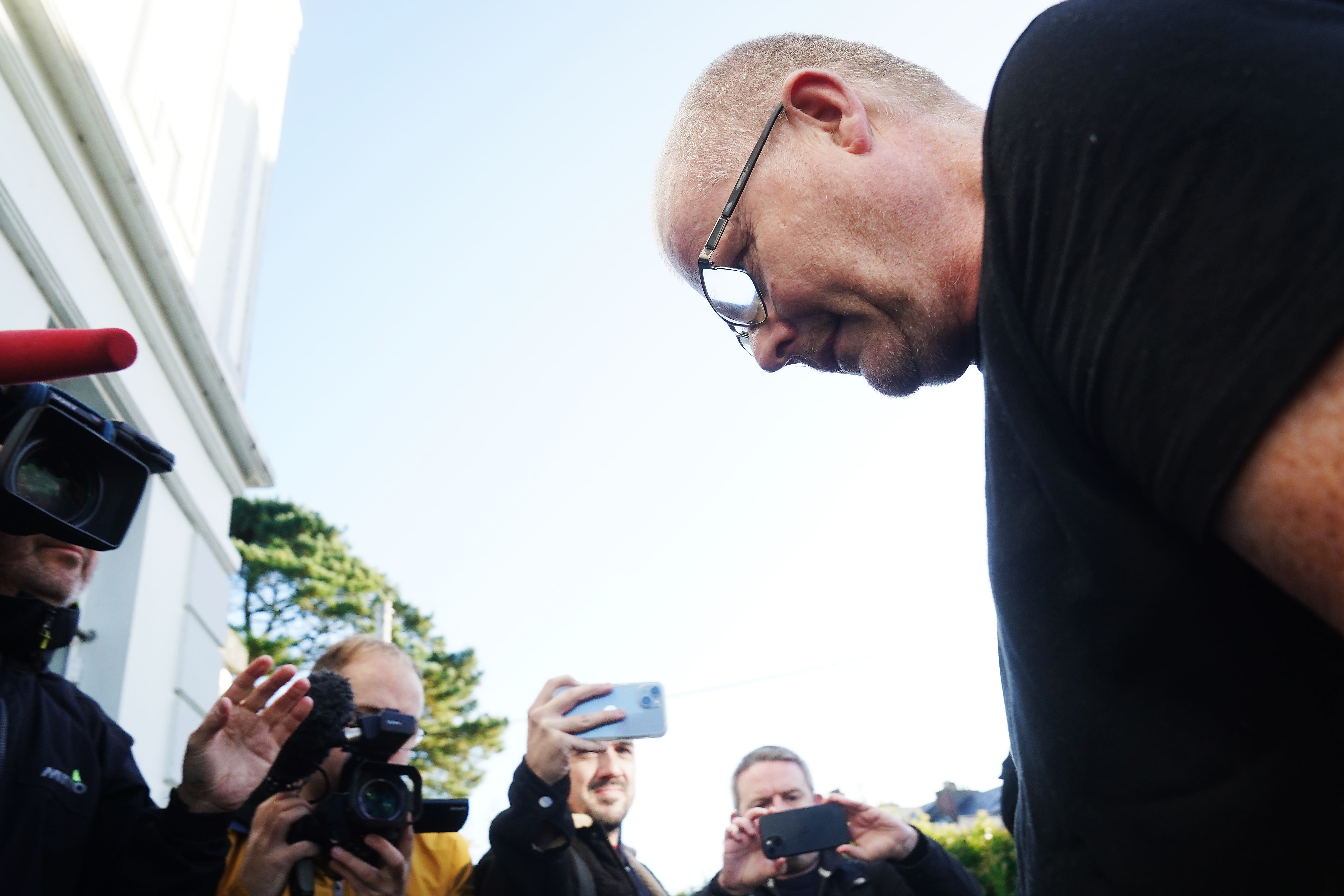 Richard Satchwell (right) arrives for a court hearing in 2023 (Brian Lawless/PA)