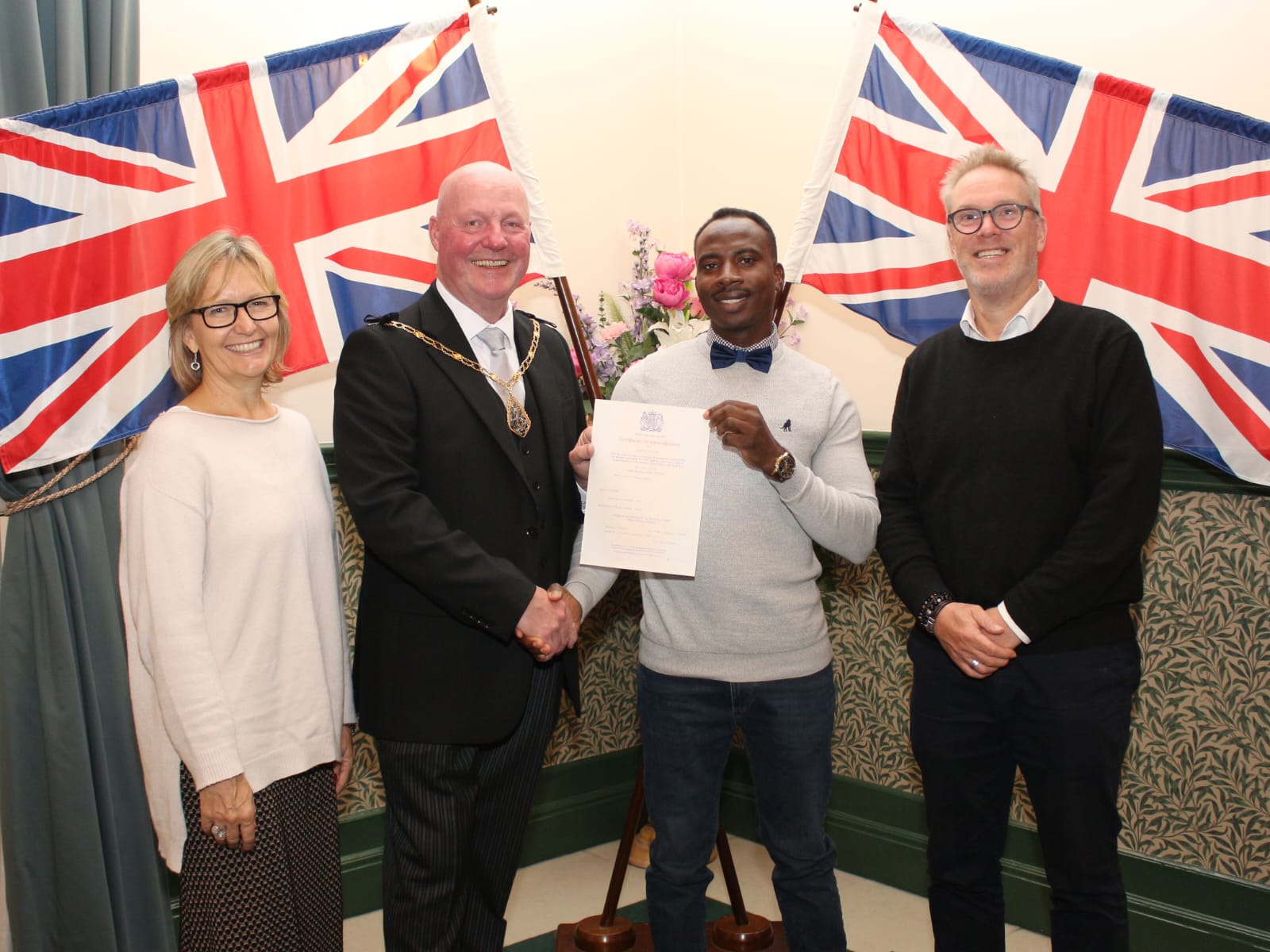 Ismail after receiving his UK citizenship
