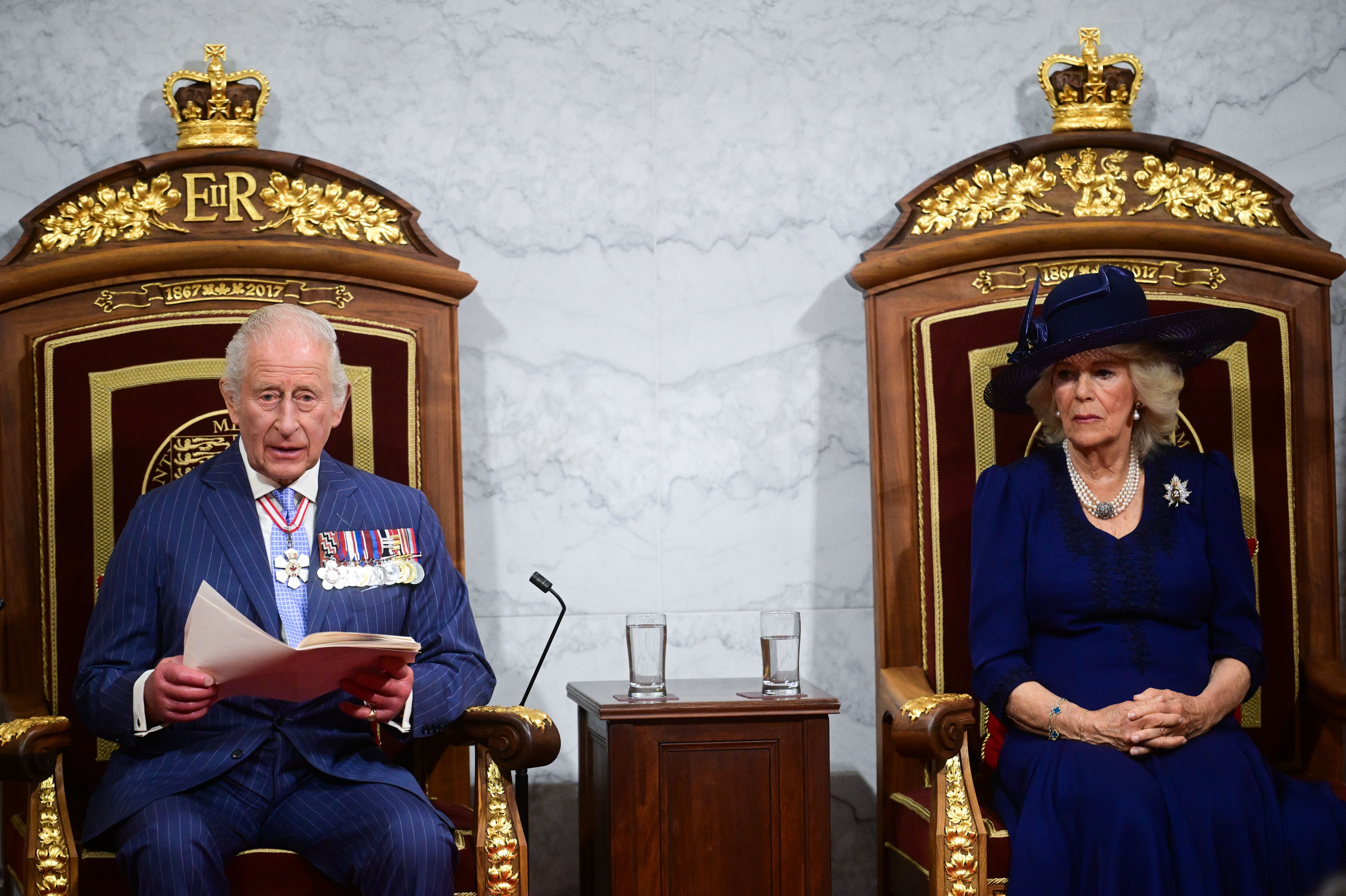 Charles is the first British emperor to preside over the inauguration of the Canadian Parliament.