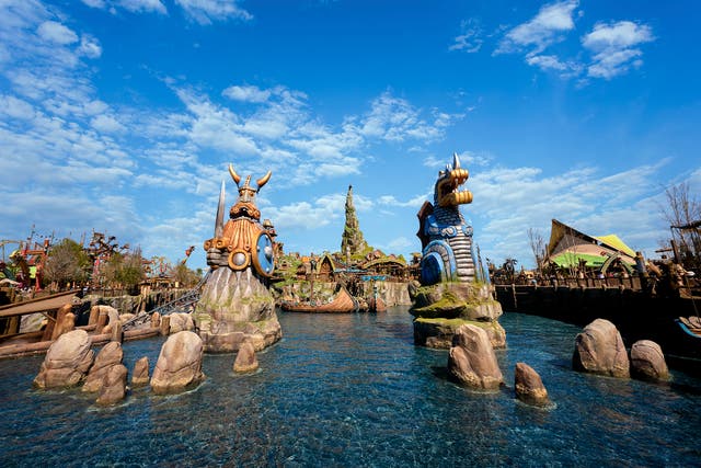 <p>The heat is on: One Tripadvisor reviewer complained about seats at Epic Universe that were 'scalding'. Above is the How to Train Your Dragon — Isle of Berk land</p>