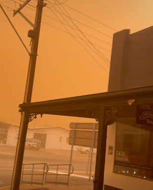 Watch: Hazardous dust storm turns sky eerie orange