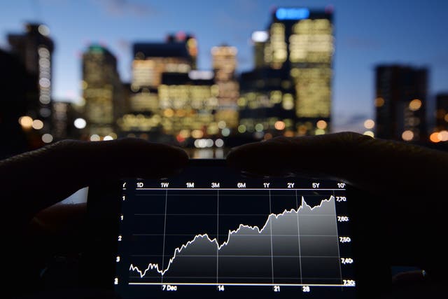 The UK’s FTSE 100 has closed in on its highest level since March (John Stillwell/PA)
