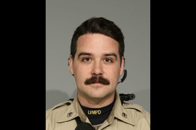 <p>Las Vegas Police Officer Colton Pulsipher (above) was killed in a wrong-way crash after Fernando Jimenez-Jimenez, an undocumented immigrant from Mexico, was driving with a blood-alcohol level three times over the legal limit. </p>