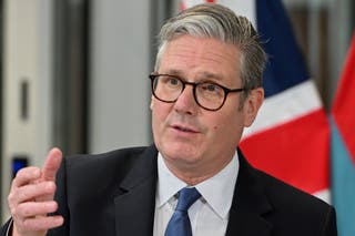 Britain's prime minister Keir Starmer speaks during a press conference at a military headquarters in north-west London, Thursday, 22 May 2025