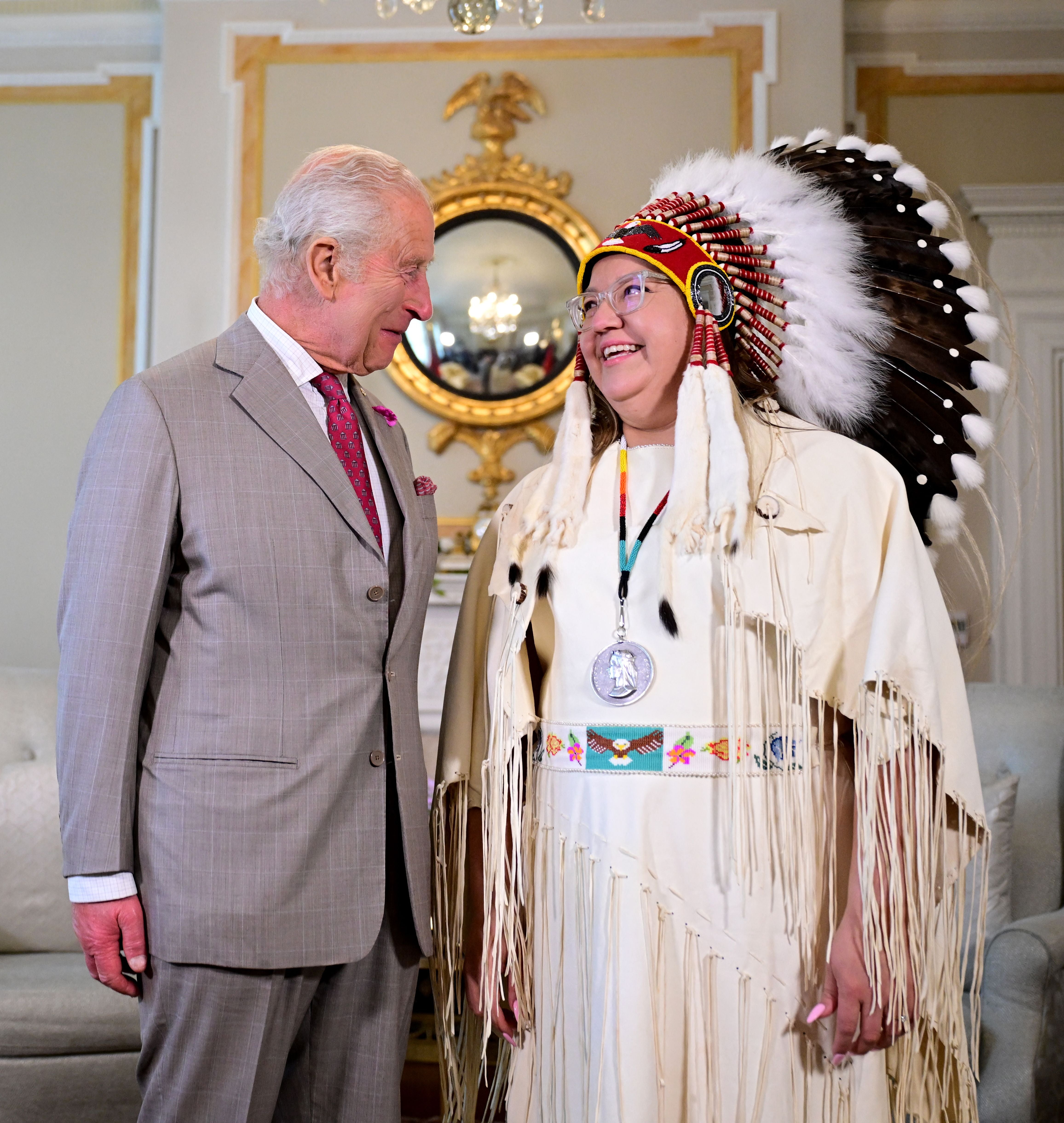 The King meets with Assembly of First Nations National Chief Cindy Woodhouse