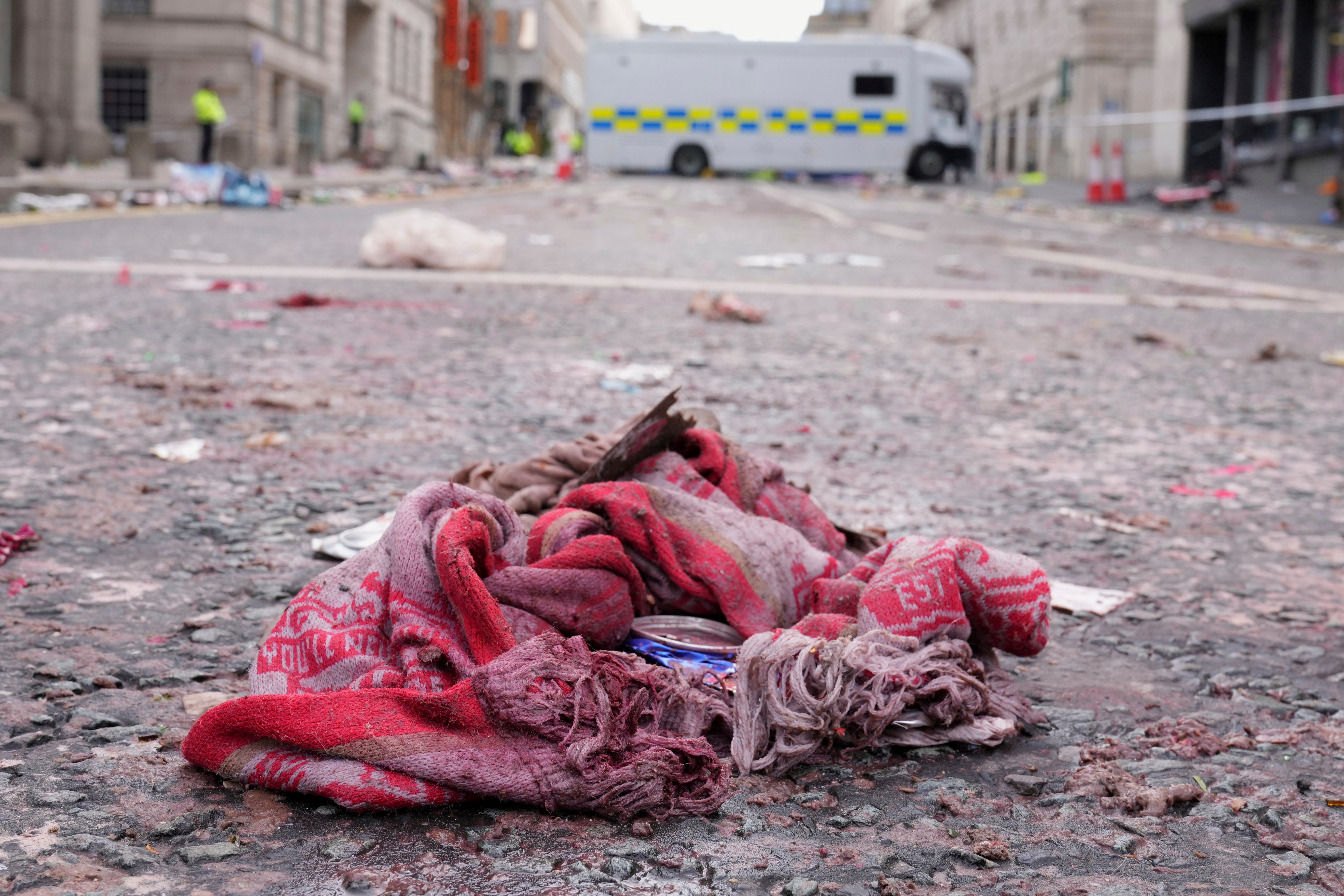 APTOPIX Britain Liverpool Car Ramming