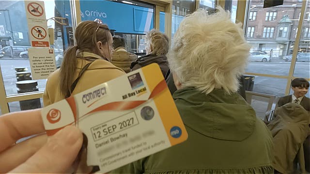 <p>Mr Bowhay used his disabled bus pass to travel from Land’s End to Marshall Meadows, in Berwick-upon-Tweed</p>