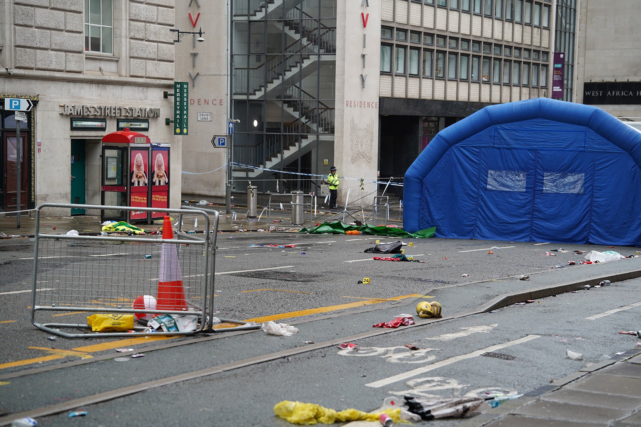 The world was left in shock as images of the aftermath of the incident in Liverpool city centre were shared