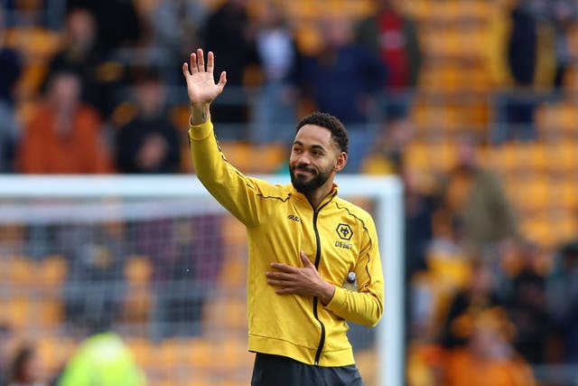 <p>Matheus Cunha waves goodbye to Wolves fans after the final game of the Premier League season</p>