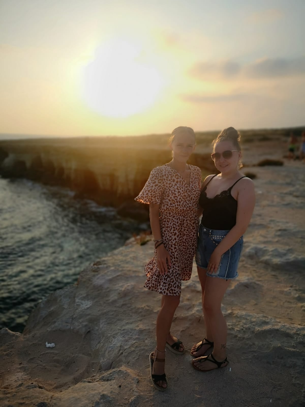 Lily and best friend Jade in Cyprus