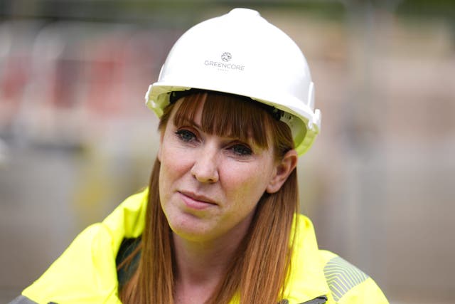 Deputy Prime Minister Angela Rayner during a visit to a new housing development near Didcot, Oxfordshire (Jordan Pettitt/PA)