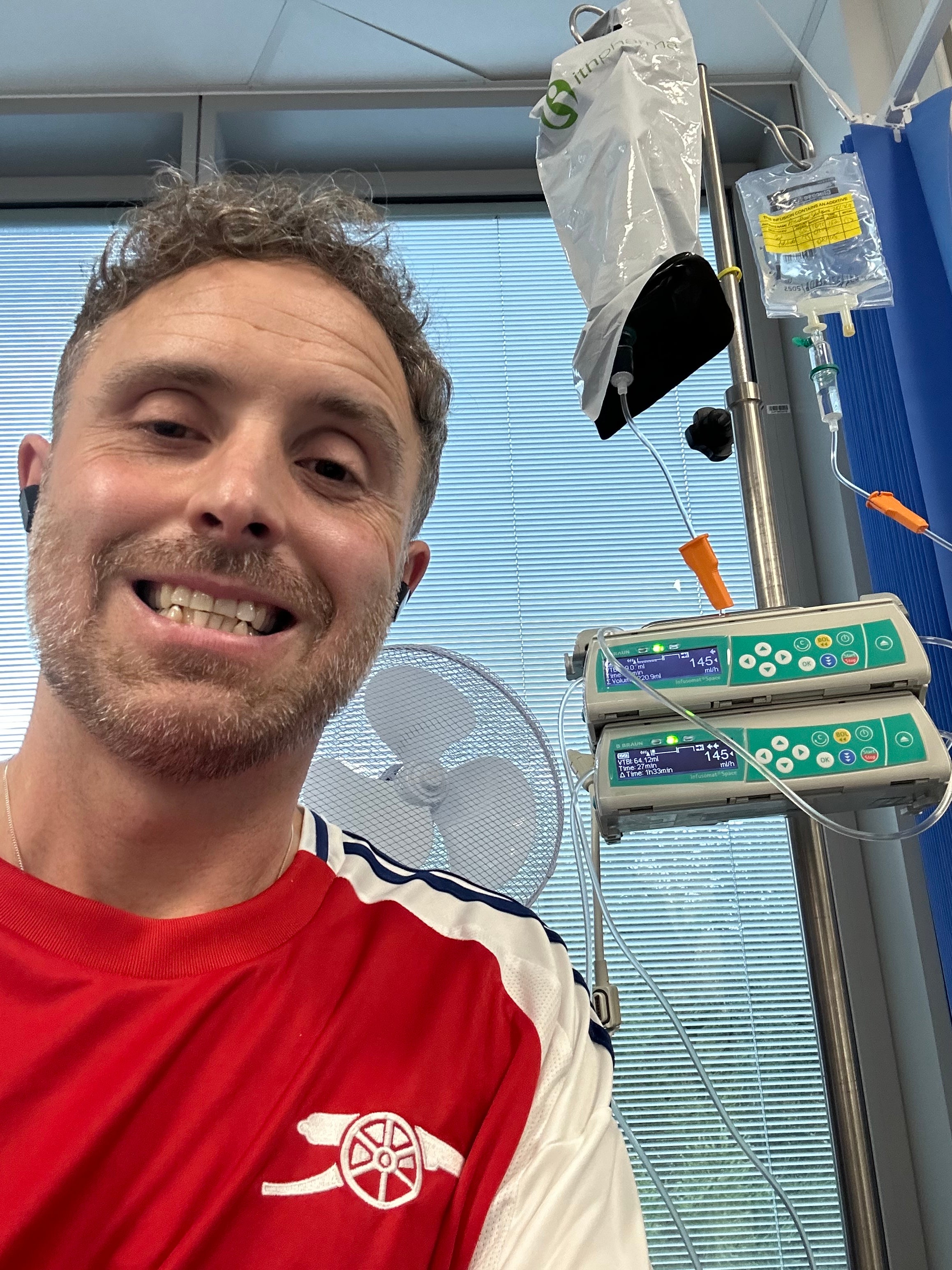 <p>Andy underwent chemotherapy and radiotherapy before his second surgery</p>