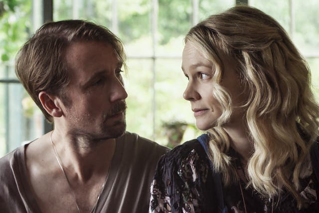 <p>Tom Basden and Carey Mulligan in ‘The Ballad of Wallis Island’</p>