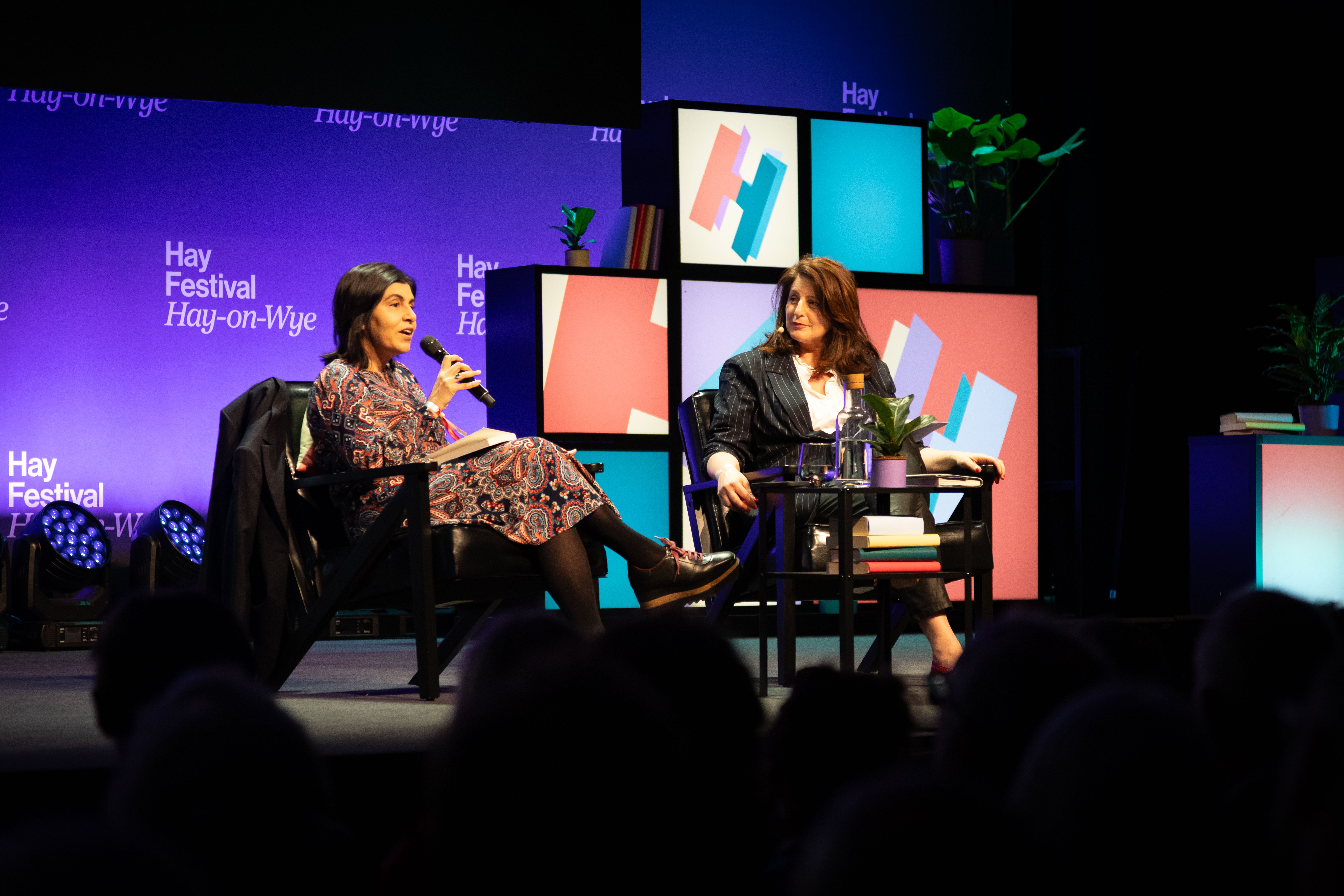 Baronic Warsi (left) was interviewed by journalist Rachel Shabi (right) about his book 'Muslim Don't Matter'