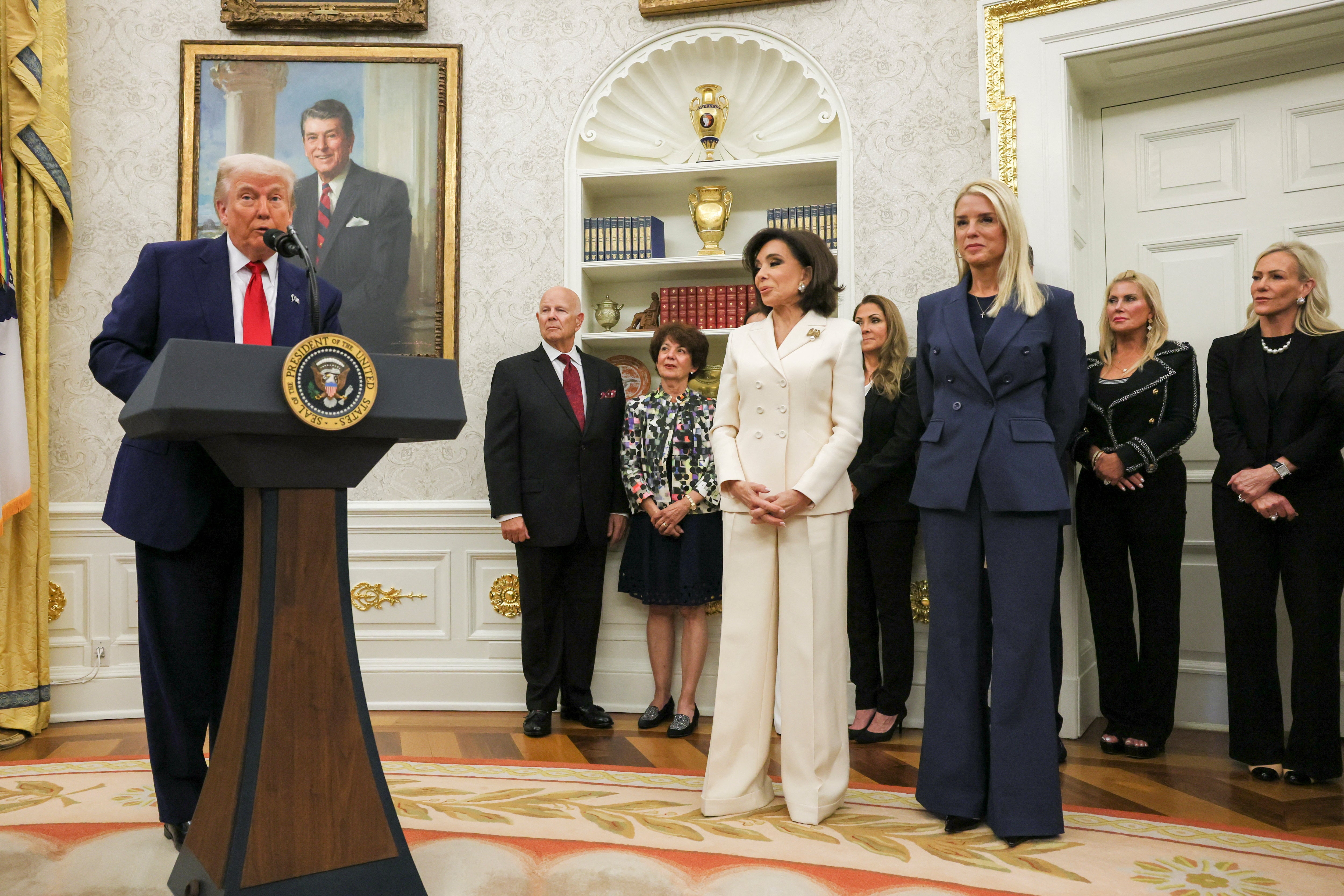 Donald trupm spoke about pardoning several men who plotted to kidnap Michigan’s governor on Wednesday