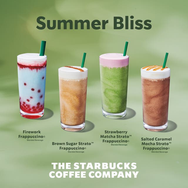 <p>Starbucks will welcome four new Frappuccinos this summer</p>