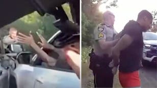 Moment two News Orleans prison escapees are recaptured by police