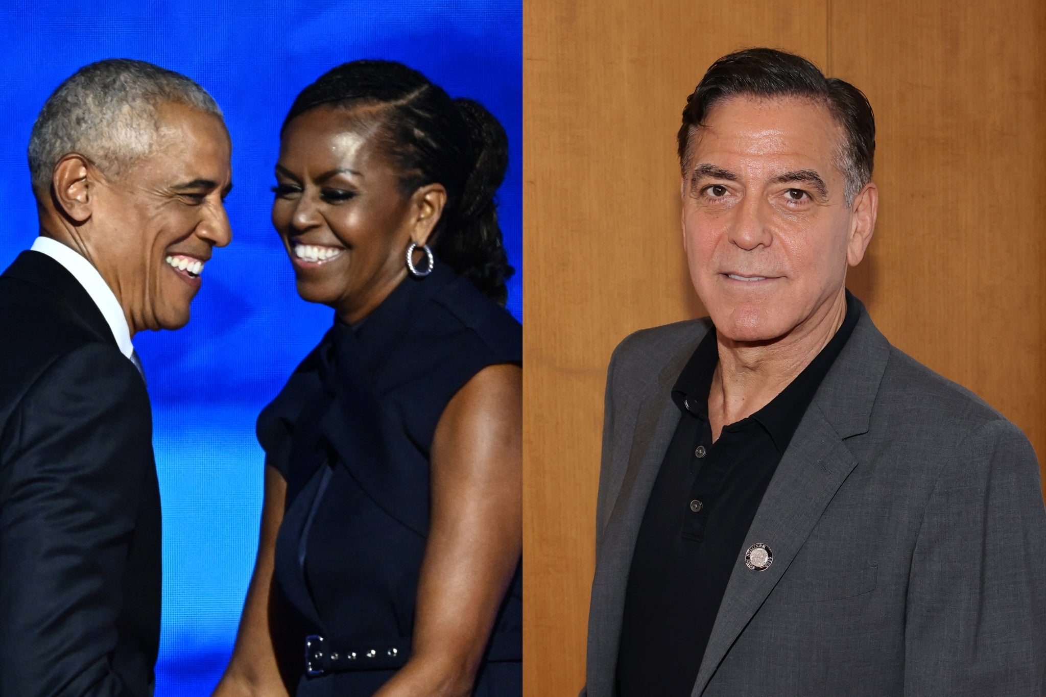 The Obamas went to see George Clooney's Broadway show