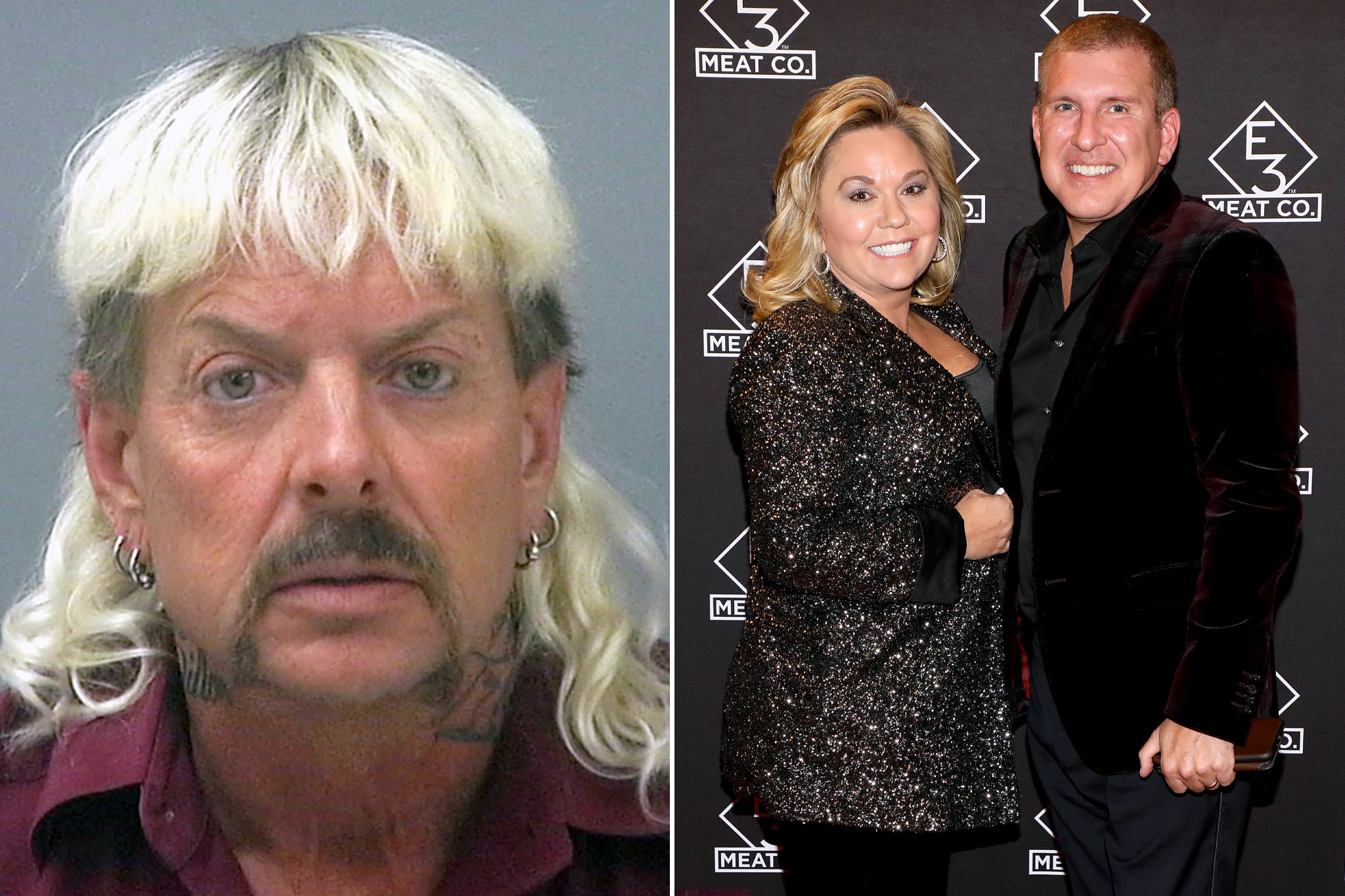 Joe Exotic (left) and Julie and Todd Chrisley