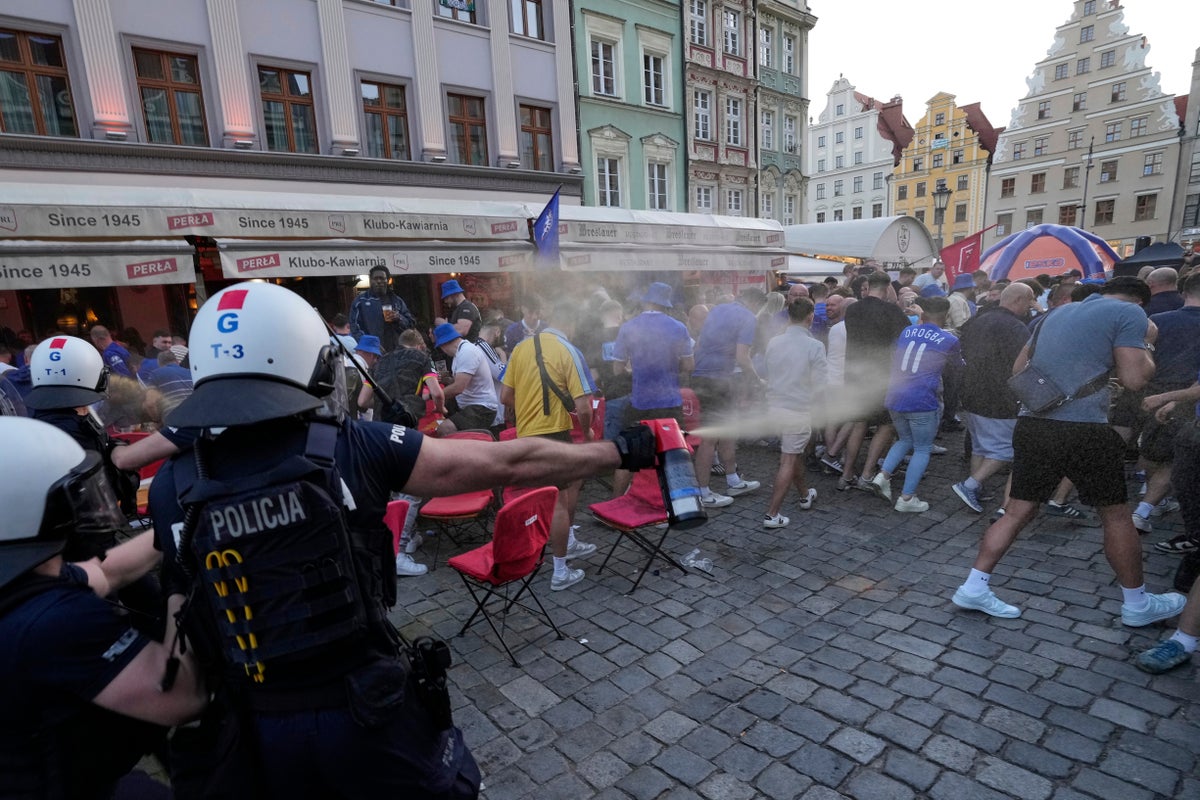 Fan violence ahead of soccer final between Chelsea and Real Betis leads to 28 arrests
