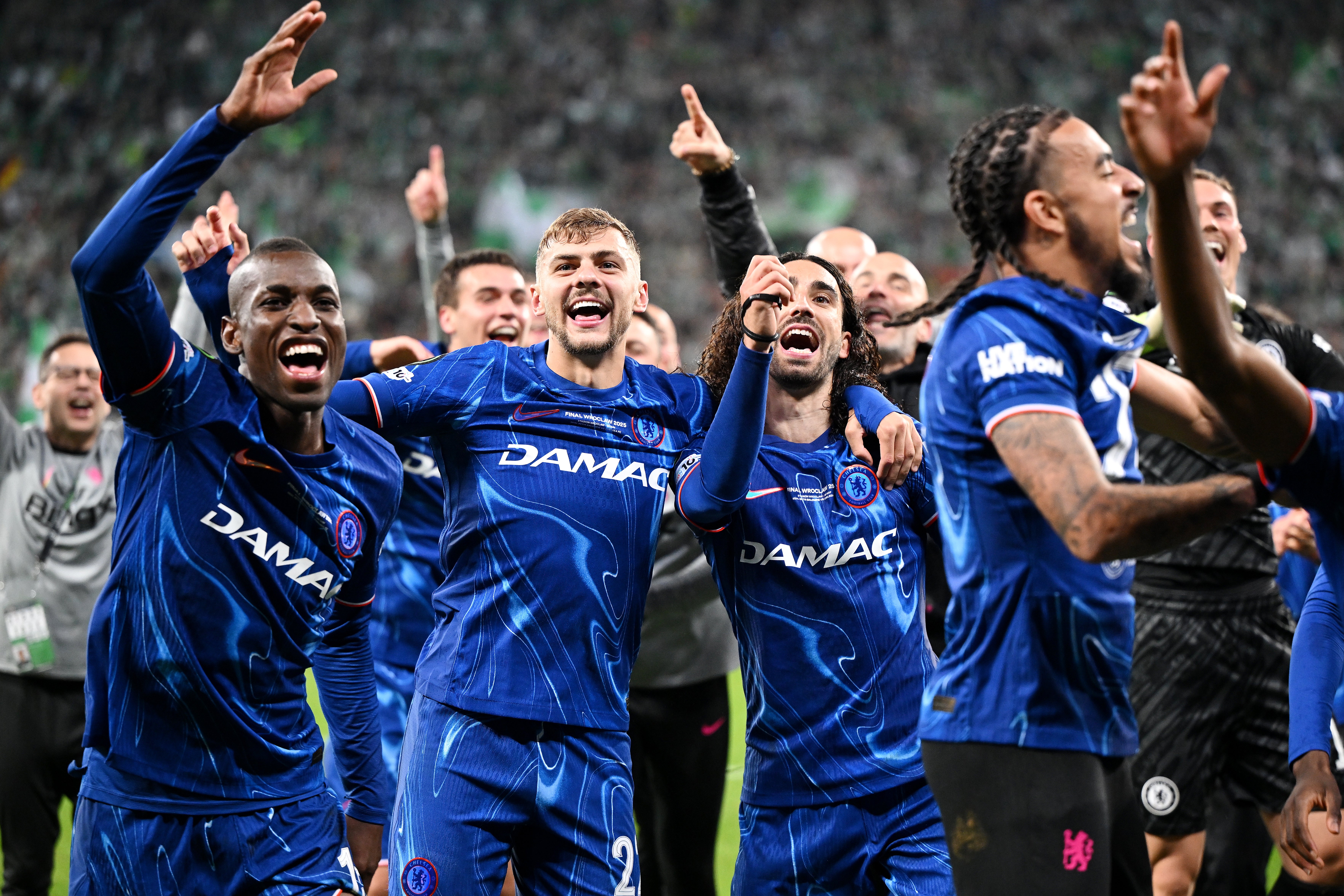 Chelsea celebrated a historic win in Wroclaw