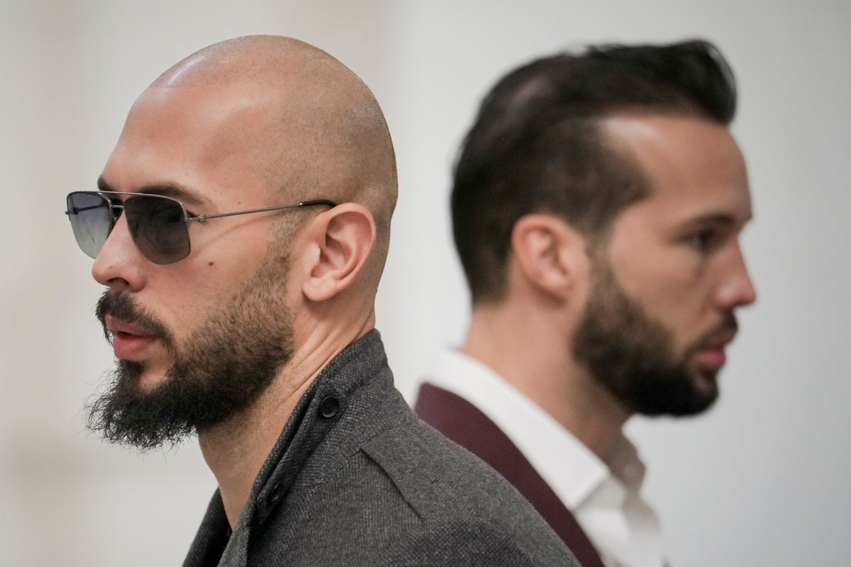 AP PHOTOS: Influencer brothers Andrew and Tristan Tate