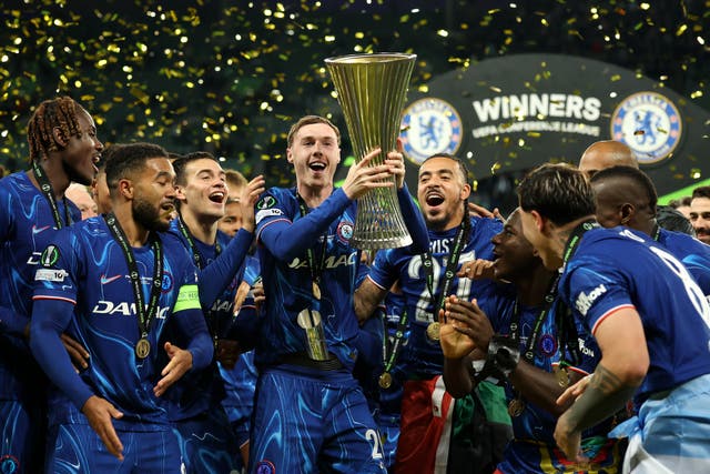 <p>Cole Palmer led Chelsea to Conference League glory</p>