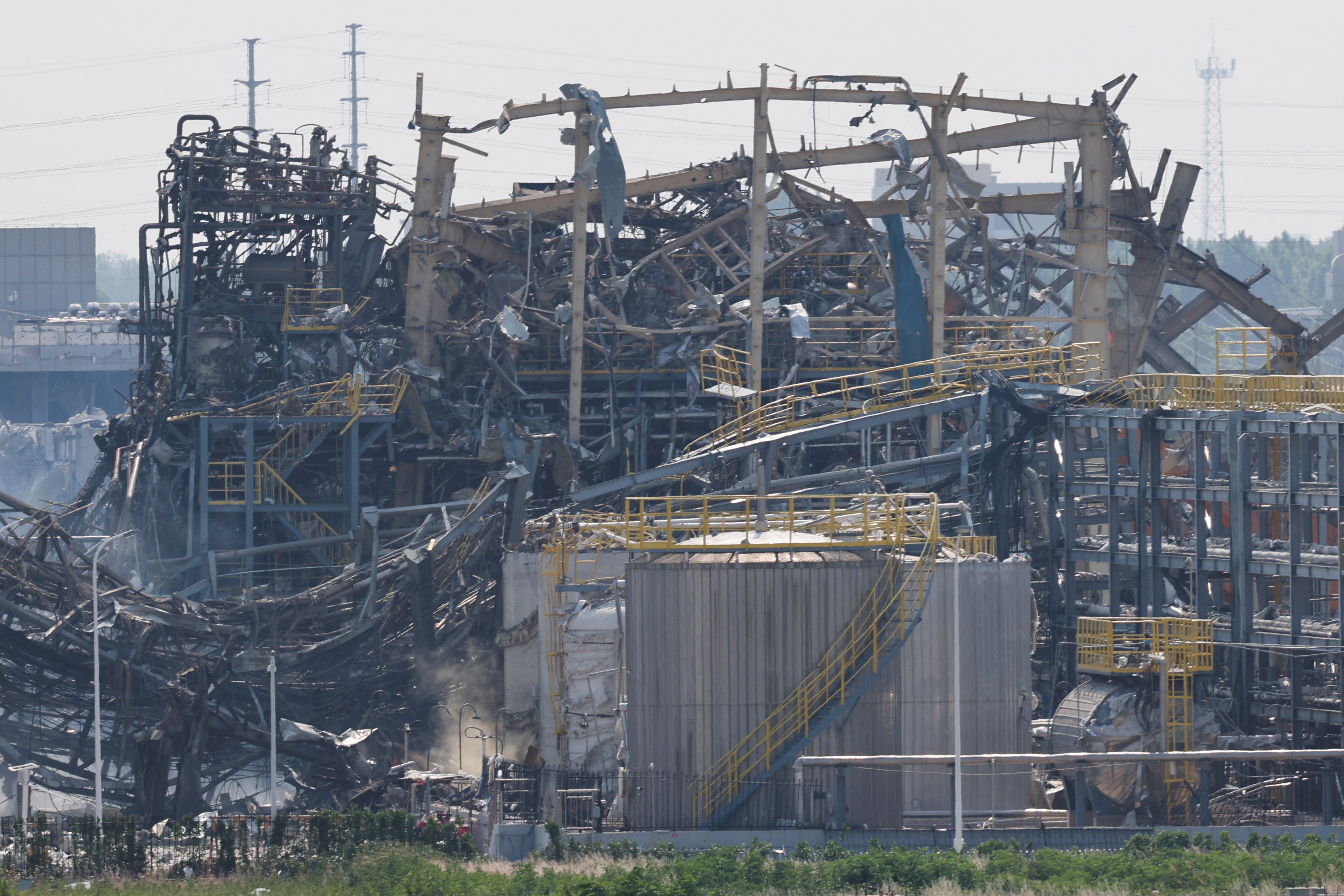 Site of chemical plant explosion in Gaomi, Shandong province, China